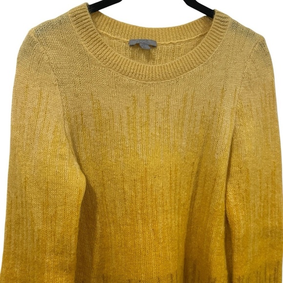 COS Yellow Balayage Long Sleeve Crewneck Mohair Wool Blend Women’s Size XS - Picture 3 of 11